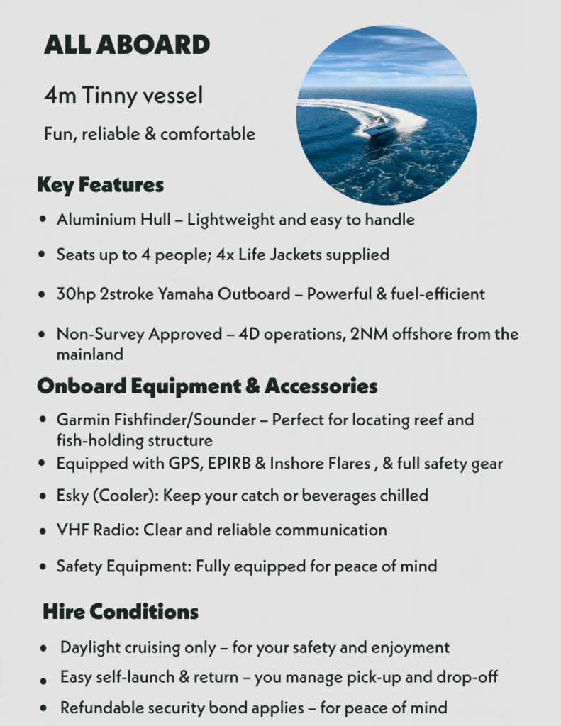 Boat hire Shark Bay