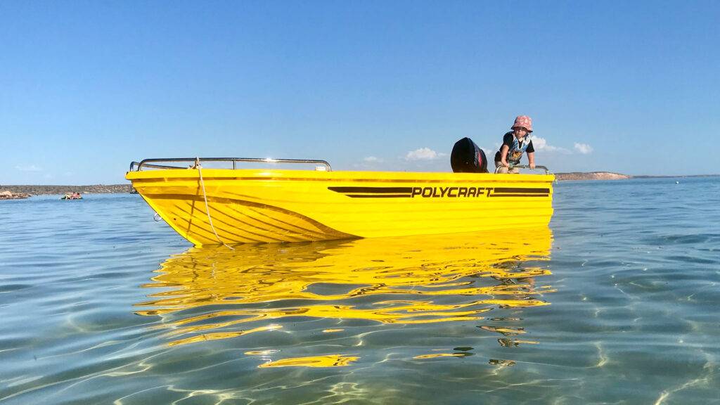 Small boat rent shark bay