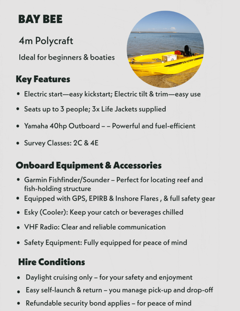 Small Boat hire